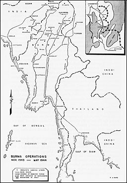 Map: Burma Operations, Nov. 1943-May 1944