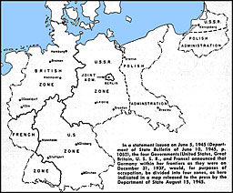 Map: Zone of Occupation in Germany