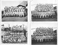 Album S-585, pages 2 and 3: Officers and crew members of USS Cebu (ARG-6)