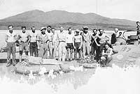 Photo # USMC 57386:  USS PT-157 crew members posed on her foredeck, July 1943