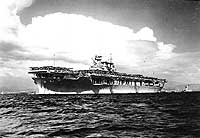 Photo # 80-G-5132:  USS Yorktown anchored in a Haitian harbor, circa 1938-1940