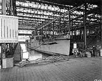 Photo # NH 43157:  USS Bailey fitting out at Squantum, Massachusetts, 1919.  Photographed by Monks & Johnson