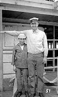 Photo # NH 45759:  Tall and short Sailors on board USS Mount Vernon, circa 1918-1919