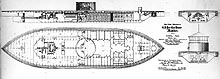 Photo # NH 50954:  General plan of USS Monitor, 1862