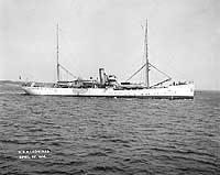 Photo # NH 51305:  USS Leonidas underway on 22 April 1914, while serving as a survey ship