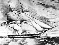 Photo # NH 51922:  U.S. Brig Somers under sail, 1 Dec. 1842