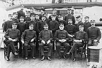 Photo # NH 54147:  Officers of USS Charleston, 1891.  Photographed by A.J. McDonald, San Francisco, California.