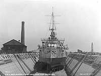 Photo # NH 60224:  USS Ohio in drydock at San Francisco, California, 1904.  Photographed by Turrill & Miller