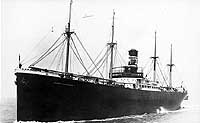 Photo # NH 65091:  S.S. Edgar F. Luckenbach in 1916.  Note her four masts and single smokestack.