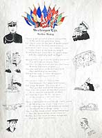 Photo # NH 75532-KN:  'Destroyer Life'. Poem by Berton Braley, circa 1918, illustrated by CQM S.G. BERRY, USN