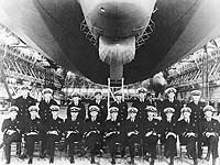 Photo # NH 77424: Officers of USS Macon, circa 1933-1934