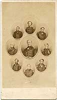 Photo # NH 81514-KN: 'Carte-de-visite' by Allen & Horton, featuring portraits of Civil War U.S. Navy officers