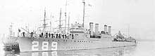 Photo # NH 98010:  USS Flusser at the Boston Navy Yard, March 1920.  Photographed by J. Crosby