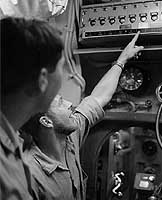 Photo # NH 98802: Qualification test on board USS Bang, 1968. Photographed by 'CJ' Wiitala.