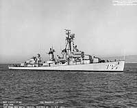 Photo # NH 99283:  USS Preston in San Francisco Bay, 22 October 1955