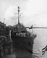 Photo # NH 99316:  Cuban frigate Antonio Maceo visiting New Orleans, La., 9 May 1950