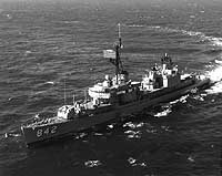 Photo # NH 102965: USS Fiske underway off Newport, R.I., 24 October 1971. Photographed by PHC Frederick W. Gotauco, USN