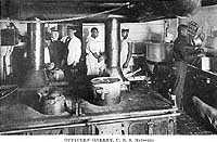 Photo # NH 103999:  Officer's galley on USS Matsonia