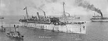 Photo # NH 104731:  USS Huron arriving off Newport News, Virginia, 1919