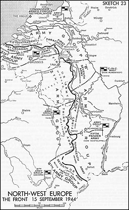 Sketch 23.--North-West Europe, The Front, 15 September 1944