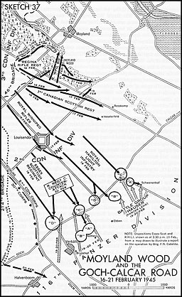 Sketch 37.--Moyland Wood and the Goch-Calcar Road, 16-21 February 1945