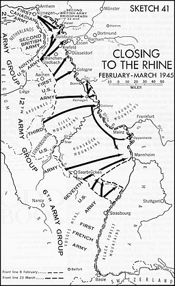 Sketch 41.--Closing the Rhine, February-March 1945