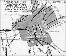 Sketch 45.--The Clearing of Groningen by 2nd Canadian Infantry Division, 13-16 April 1945