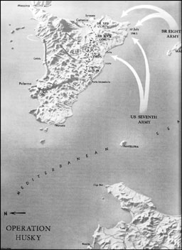 Map: Operation HUSKY