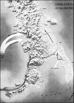 Map: Operation AVALANCHE