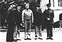 HIGH-RANKING TRIO IN NEW DELHI, India, for a preliminary conference with
Field Marshal Sir Archibald P. Wavell, left, and Lt. Gen. Joseph W. Stilwell