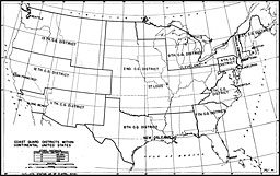 Map: Coast Guard Districts Within Continental United States