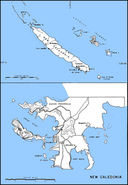 Maps: New Caledonia and Noumea