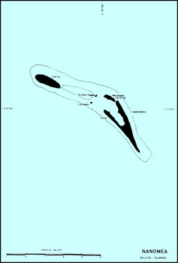 Map: Nanomea, Ellice Islands