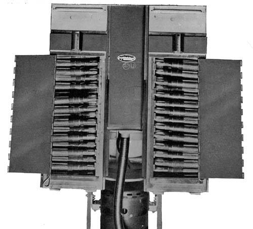 Overhead view of ammunition boxes