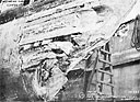 Photo 14-3: DRAGONET (SS293).  View from starboard side showing damage 