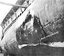 Photo 14-6: DRAGONET (SS293). View showing damage 