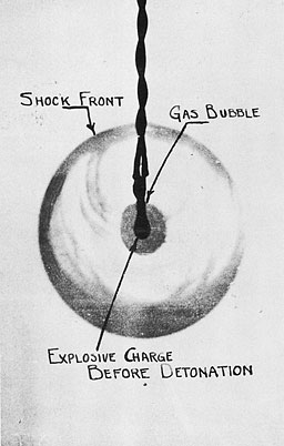 Photo 15-1: German photograph showing gas bubble and shock front